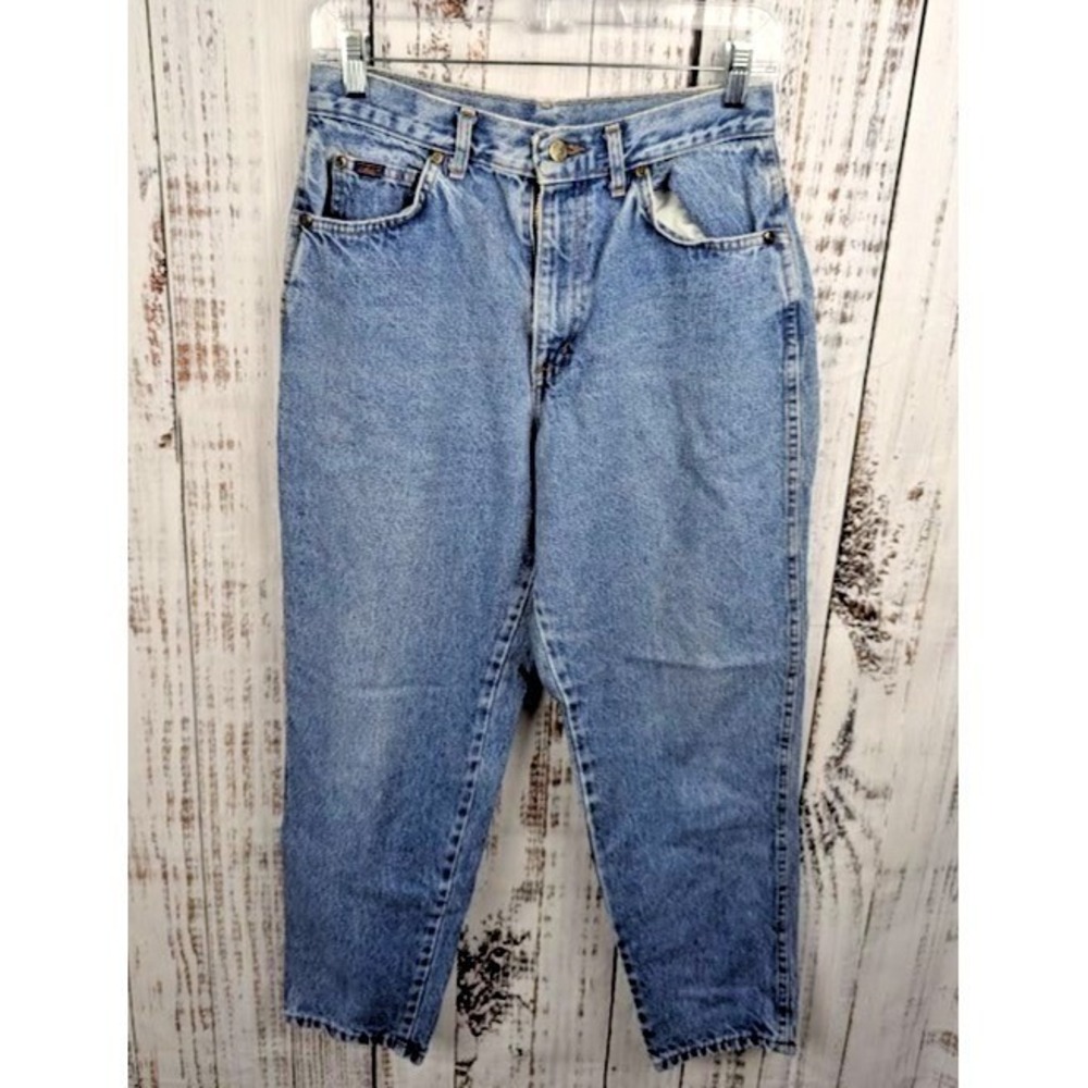 CHIC Vintage Women's Jeans Size 11 Petite Light Wash High Rise Tapered Mom
